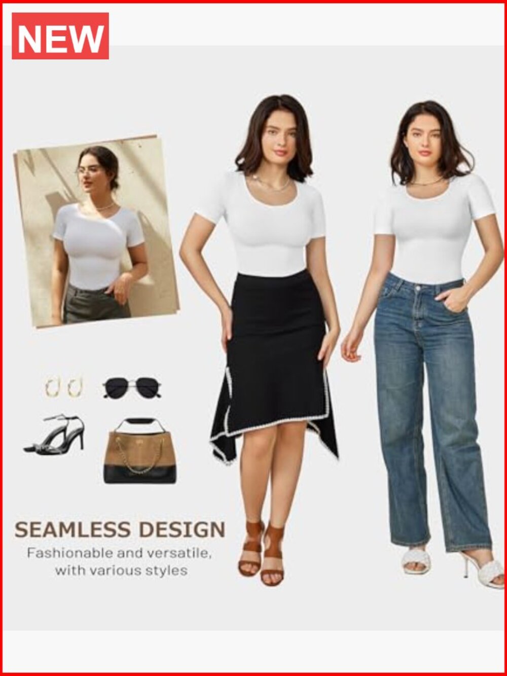 Seamless Shapewear Bodysuit Tummy Control Slimming Short Sleeve - Picture 5 of 7